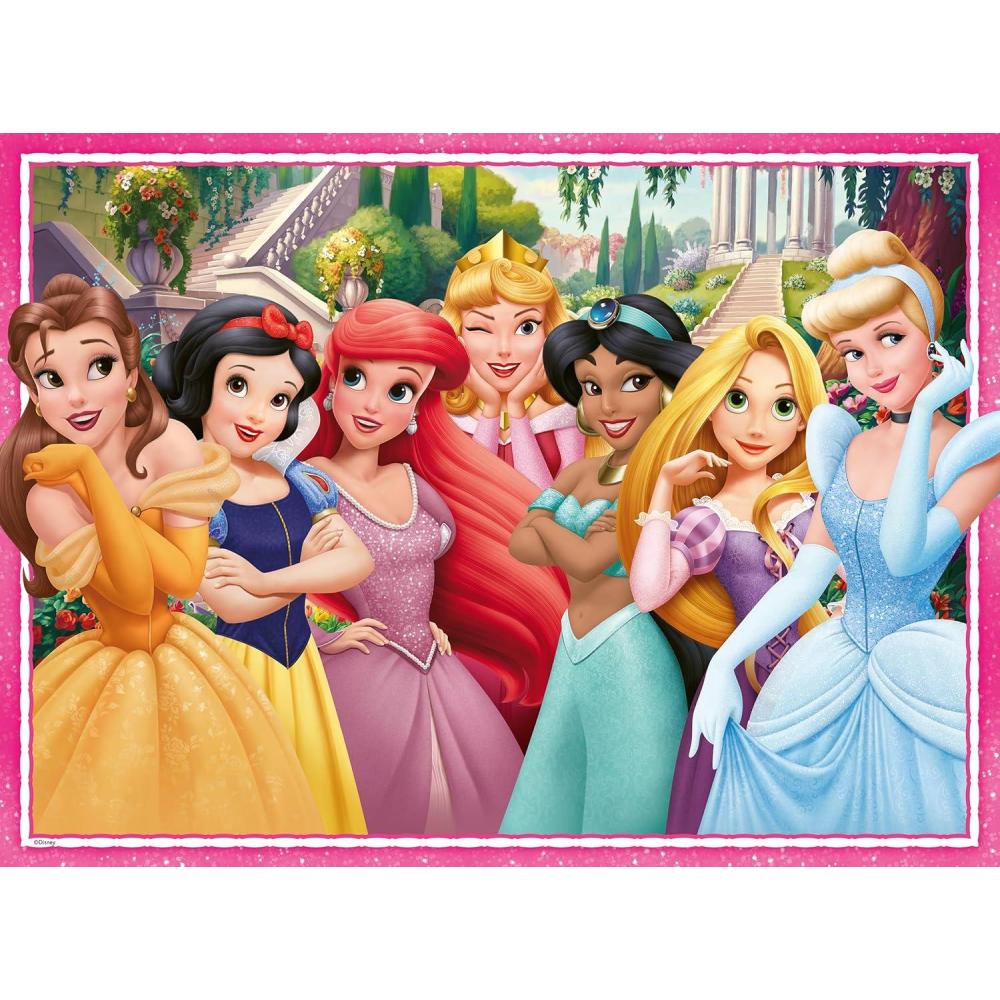 image:imageRavensburger Disney Princess Merry Everything 100 Piece XXL Jigsaw Puzzle Featuring Cinderella Belle Ariel Rapunzel amp Snow White Castle Celebration Scene Ages 6 and Up