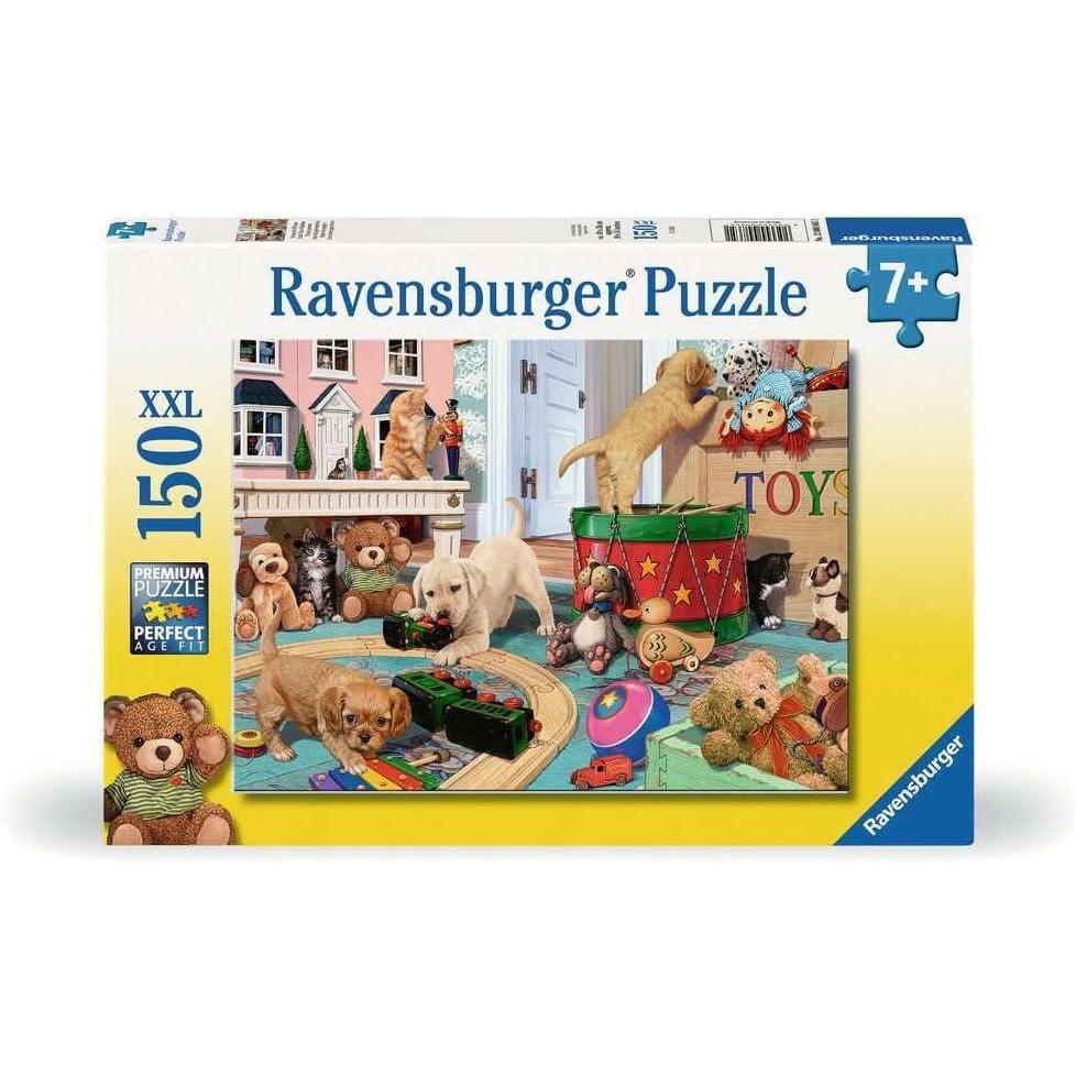 image:imageRavensburger Little Paws Playtime 150 XXL Piece Jigsaw Puzzle for Kids 12000865 Puzzle for Kids Every Piece is Unique Pieces Fit Together Perfectly