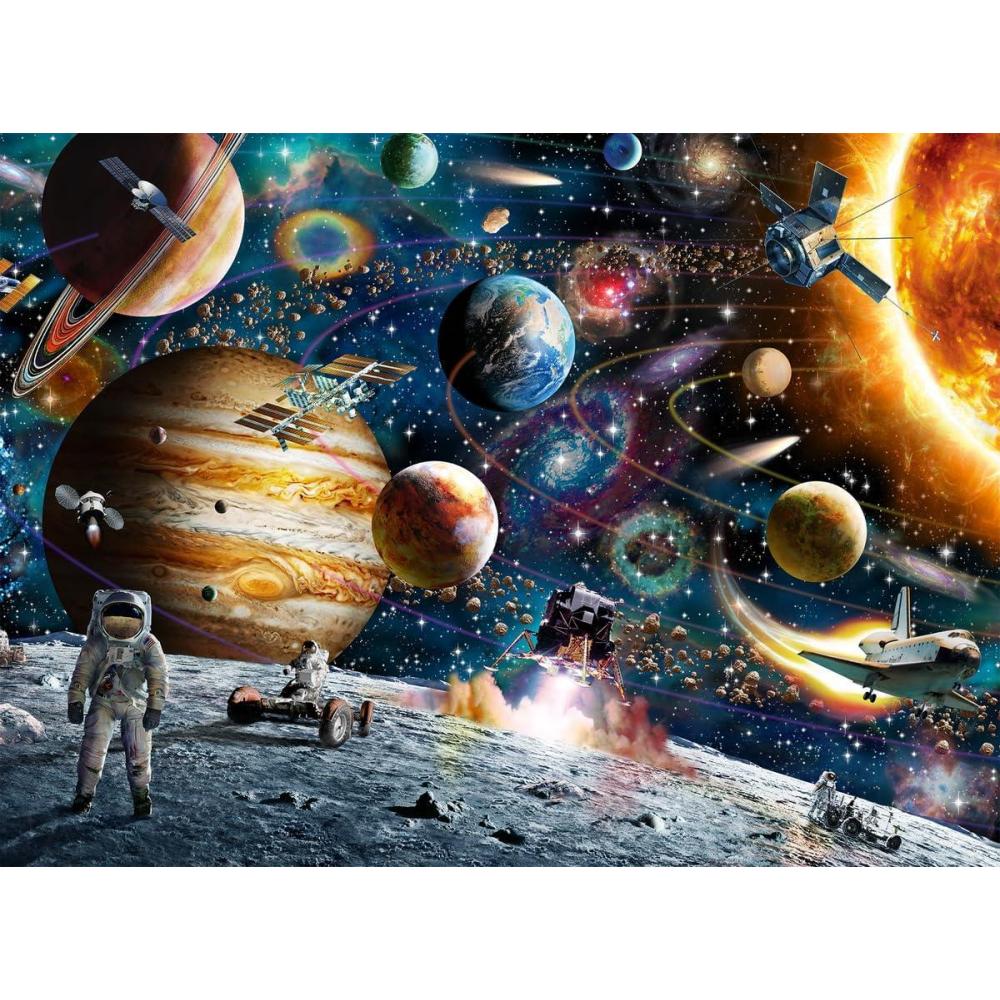 image:imageRavensburger Outer Space 150 Piece XXL Piece Jigsaw Puzzle forKids Unique Piece Design AntiGlare Surface SkillBuilding Fun Activity Amazon Exclusive