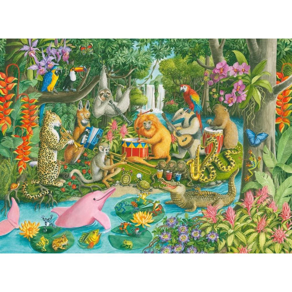 image:imageRavensburger Rainforest River Band 100 Piece XXL Jigsaw Puzzle for Kids 13367 Every Piece is Unique Pieces Fit Together Perfectly