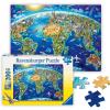 Ravensburger – World Landmarks Map – 200 Piece Jigsaw Puzzle – Stunning Imagery of Amazing Landmarks of The World – Vibrant Colors – Premium Quality – Ideal Gift – Screen-Free Fun – Children Ages 8+