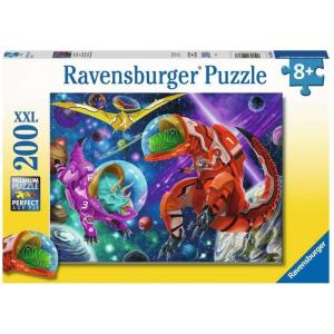 Ravensburger Space Dinosaurs 200 Piece Jigsaw Puzzle for Kids | Unique Space-Dino Theme | Perfect Interlocking Fit | Stimulates Curiosity & Problem-Solving Skills | Ideal for Ages 8-10