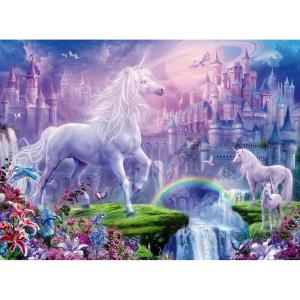 Ravensburger Unicorn Kingdom 100 Piece XXL Glitter Jigsaw Puzzle for Kids – 12907 – Every Piece is Unique, Pieces Fit Together Perfectly