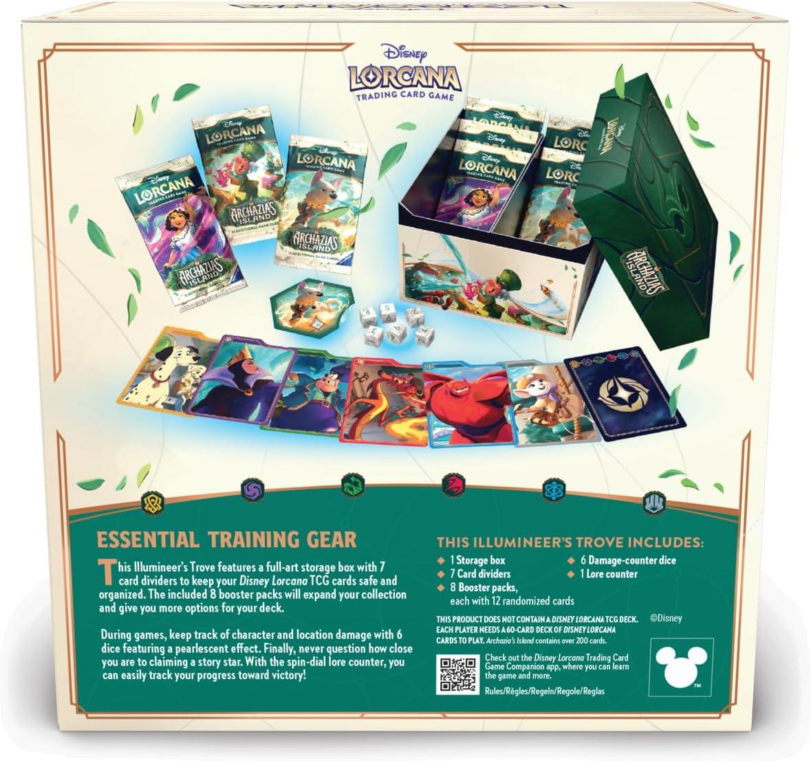 image:imageRavensburger Disney Lorcana TCG Archazias Island Illumineers Trove Secure Card Storage Includes Booster Packs amp Comprehensive Guide Original Disney Artwork Ages 8