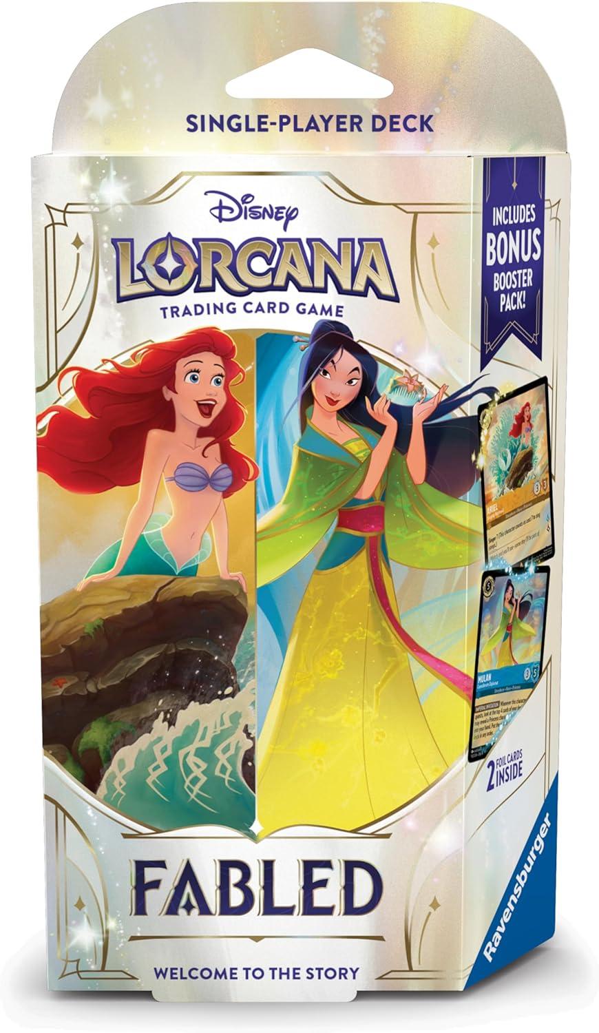 image:imageRavensburger Disney Lorcana TCG Fabled SinglePlayer Deck Amber amp Sapphire Engaging Gameplay Over 200 Original Disney Artworks Ideal for Ages 8