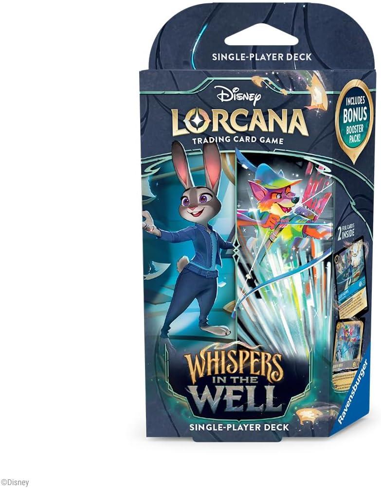 image:imageRavensburger Disney Lorcana TCG Whispers in The Well SinglePlayer Deck Sapphire amp Steel Engaging Gameplay Over 200 Original Disney Artworks Ideal for Ages 8