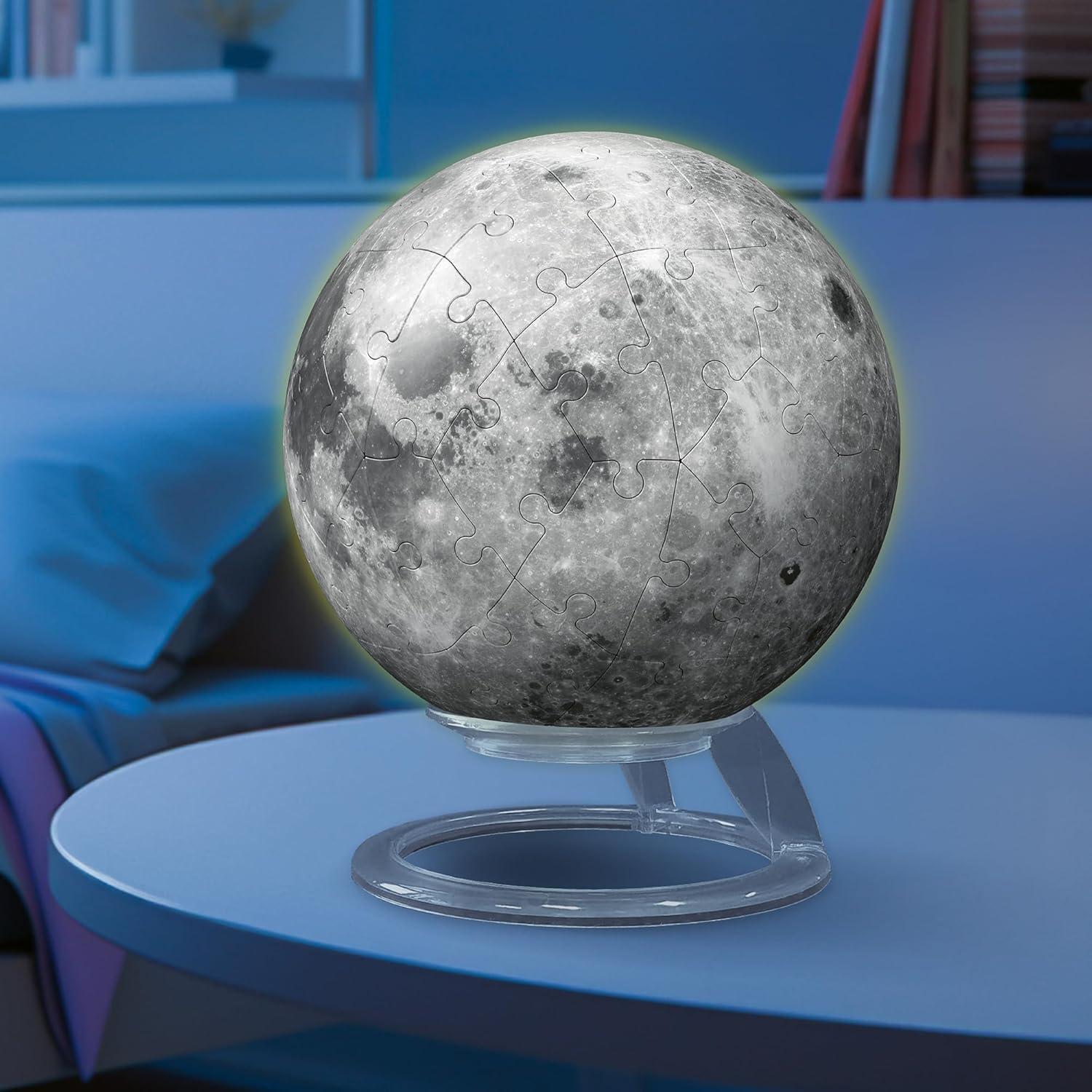 image:imageRavensburger GlowinTheDark Moon 72 Piece 3D Jigsaw Puzzle for Adults and Kids 11586 Great Gift for Any Birthday Holiday or Special Occasion