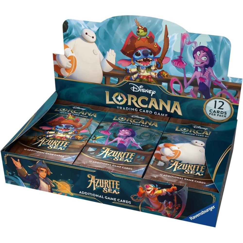 image:imageRavensburger Disney Lorcana TCG Azurite Sea Booster Pack Display 24 Packs with 12 Trading Cards Each Ideal for Collectors amp Disney Fans Suitable for Ages 8