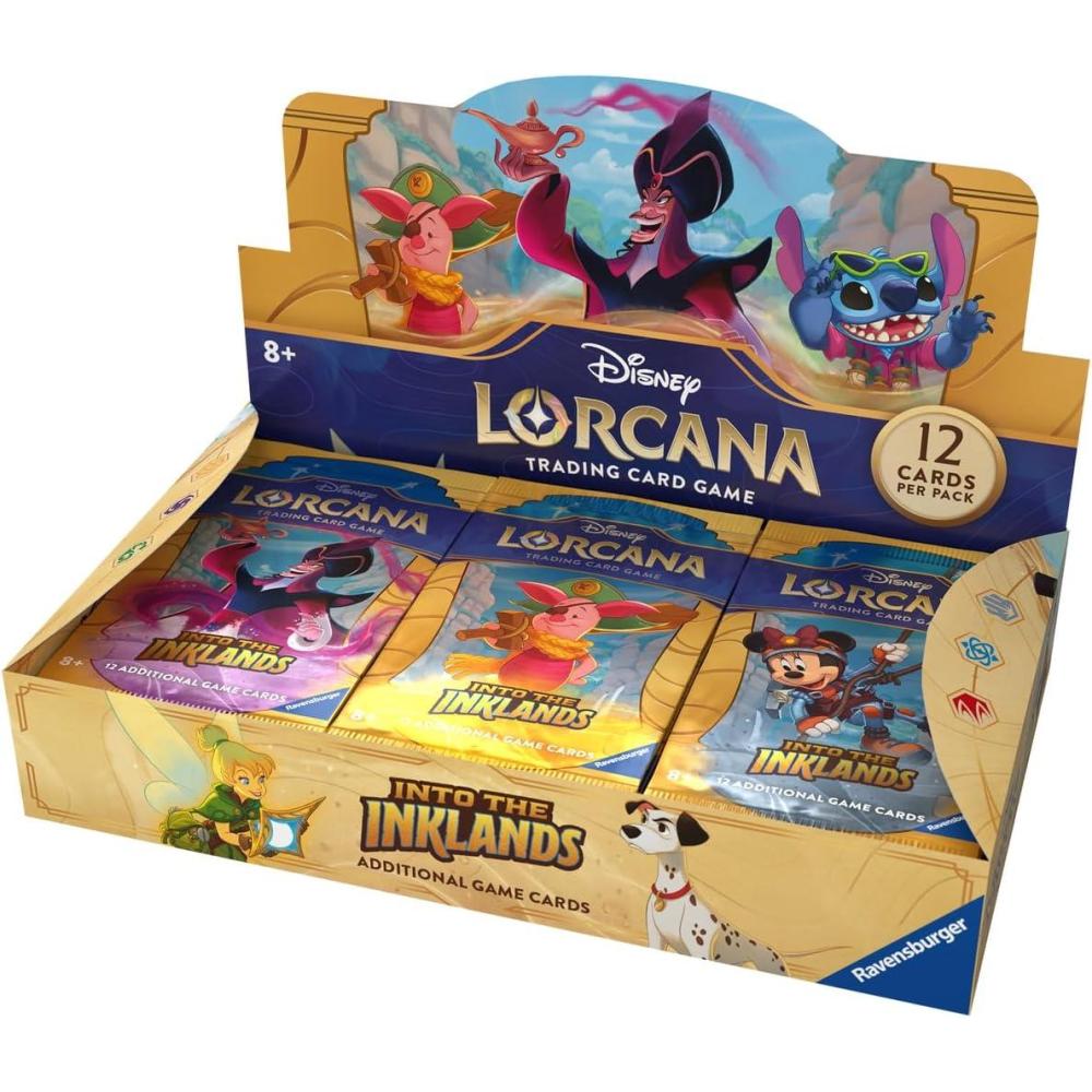 image:imageRavensburger Disney Lorcana TCG Into The Inklands Booster Pack Display 24 Packs with 12 Trading Cards Each Ideal for Collectors amp Disney Fans Suitable for Ages 8