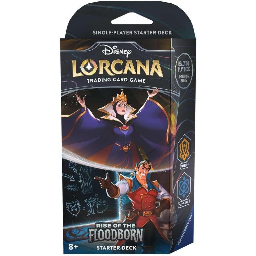 image:imageRavensburger Disney Lorcana TCG Rise of The Floodborn Amber amp Sapphire SinglePlayer Starter Deck Engaging Gameplay Over 200 Original Disney Artworks Ideal for Ages 8