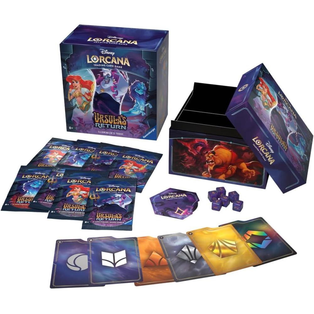 image:imageRavensburger Disney Lorcana TCG Ursulas Return Illumineers Trove Secure Card Storage Includes Booster Packs amp Comprehensive Guide Original Disney Artwork Ages 8