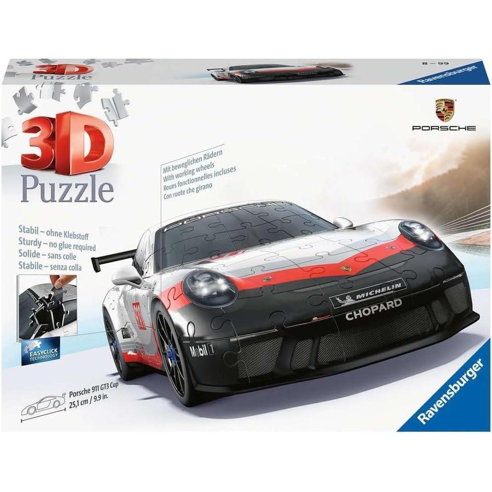 image:imageRavensburger Porsche 911 GT3 Cup 108 Piece 3D Jigsaw Puzzle for Adults and Kids 11557 Great Gift for Any Birthday Holiday or Special OccasionNew Packaging