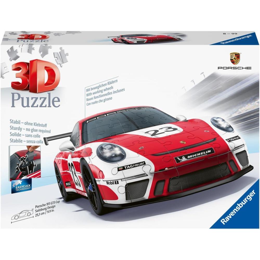 image:imageRavensburger Porsche 911 GT3 Cup 108 Piece 3D Jigsaw Puzzle for Adults and Kids 11557 Great Gift for Any Birthday Holiday or Special OccasionOld Version
