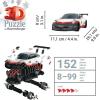 Ravensburger Porsche 911 GT3 Cup 108 Piece 3D Jigsaw Puzzle for Adults and Kids – 11557 – Great Gift for Any Birthday, Holiday, or Special Occasion(New Packaging)