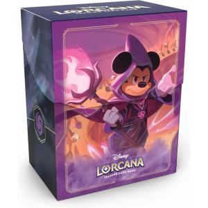 Ravensburger Disney Lorcana TCG Deck Box Featuring Mickey Mouse – Wayward Sorcerer | Securely Store 80 Sleeved Cards | Durable Portable Organizer for TCG Players | for Ages 8+