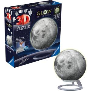 Ravensburger Glow-in-The-Dark Moon 72 Piece 3D Jigsaw Puzzle for Adults and Kids – 11586 – Great Gift for Any Birthday, Holiday, or Special Occasion