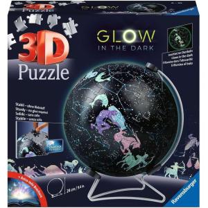 Ravensburger Puzzle-Ball Starglobe with Glow-in-The-Dark Edition: 180 Piece 3D Jigsaw Puzzle for Kids 11544 – Easy Click Technology Means Pieces Fit Together Perfectly