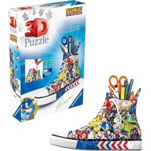 Ravensburger Sonic The Hedgehog Sneaker 3D Puzzle | Unique Collectible Puzzle with 108 Pieces | Fun for Sonic Fans | No Glue Needed