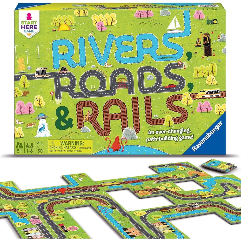 image:imageRavensburger Rivers Roads and Rails Innovative Matching Game for Kids Encourages Strategic Thinking AwardWinning Design