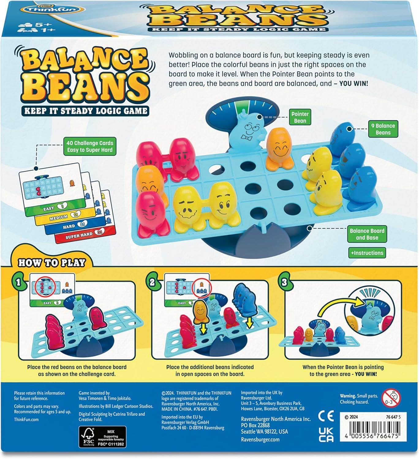 image:imageThinkFun Balance Beans Teaches Early Math amp Logic Skills 40 Challenges for Kids Ages 5