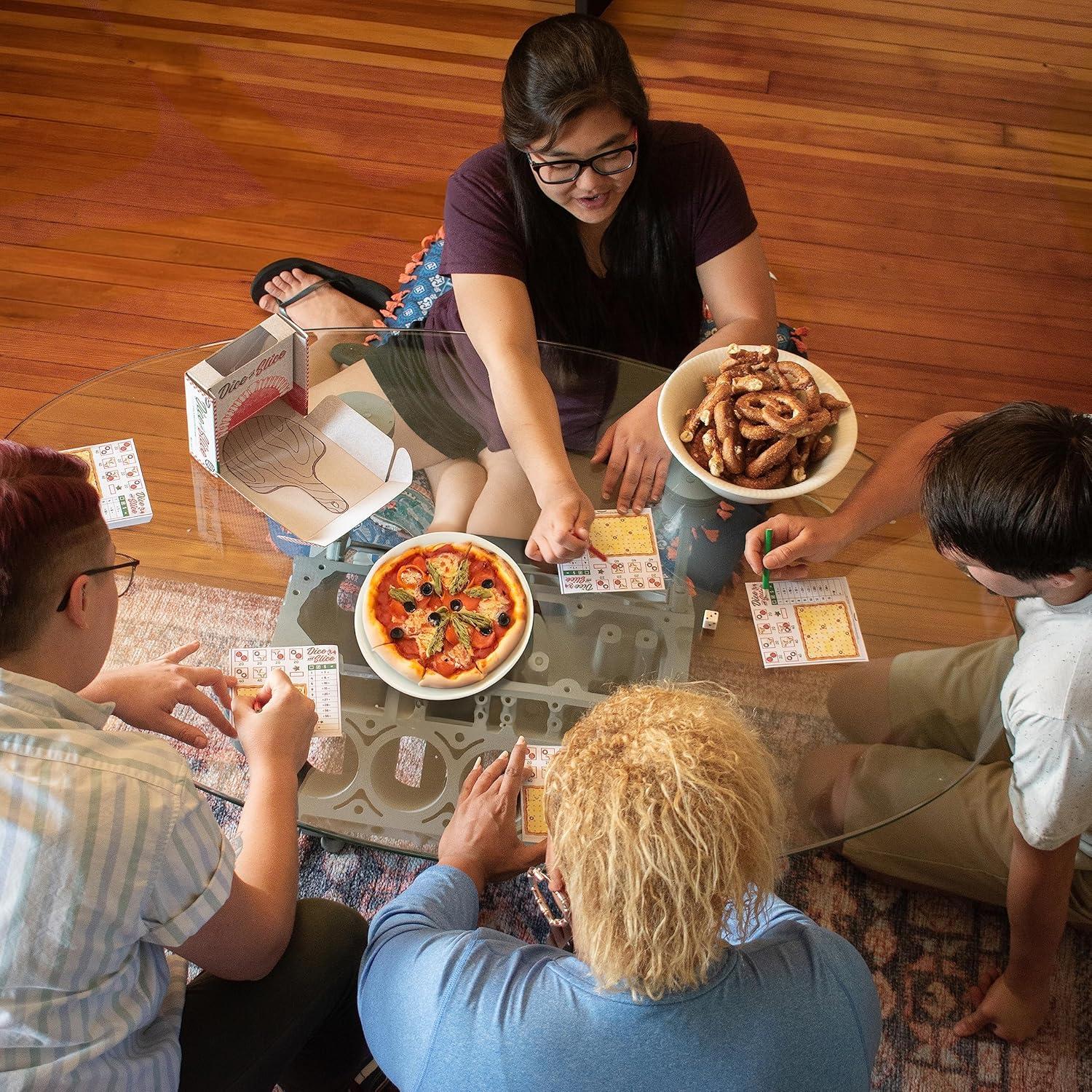 image:imageThinkFuns Dice and Slice Pizza Party Dice Game Deliciously Strategic Pizza Slicing Game