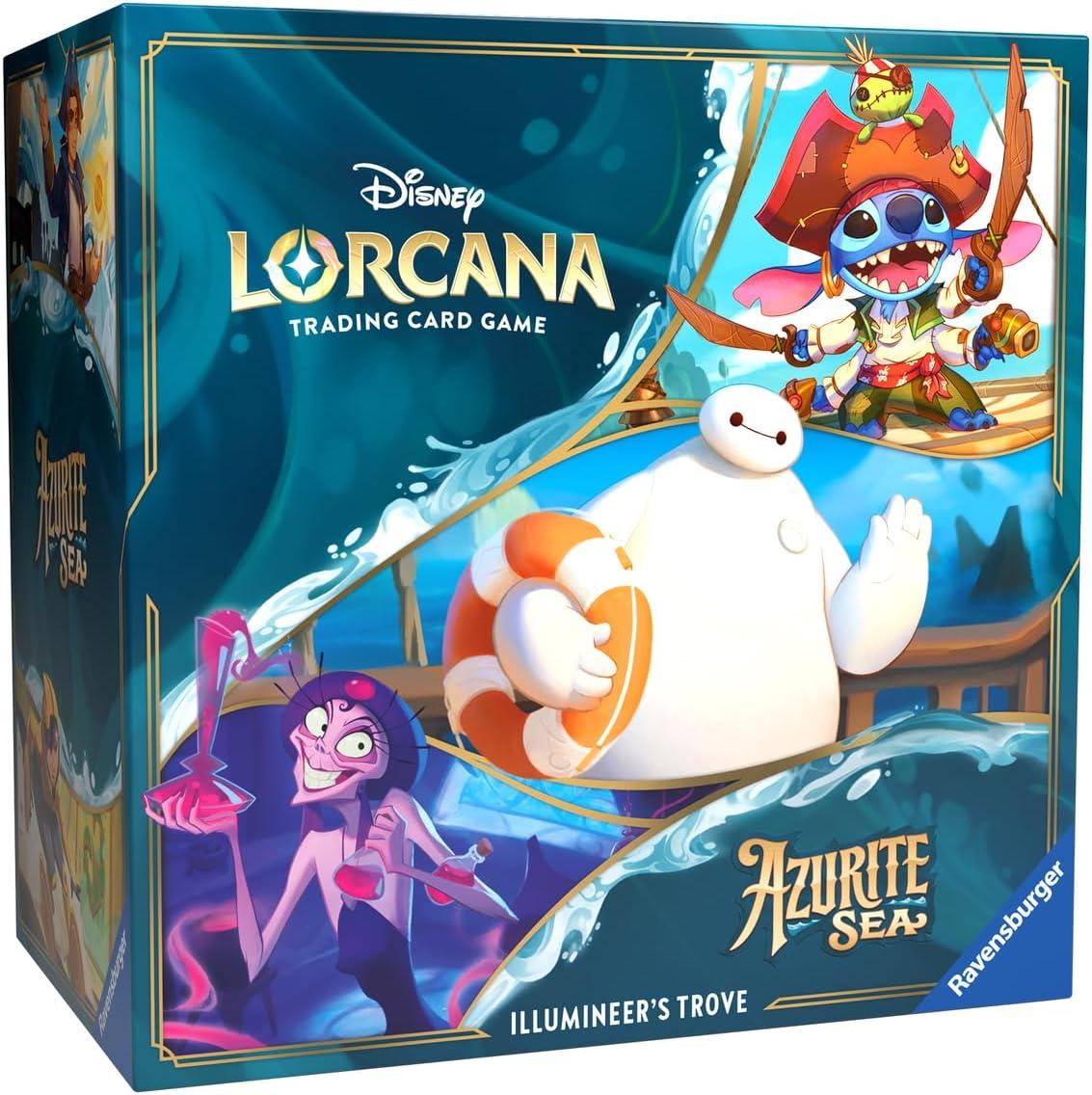 image:imageRavensburger Disney Lorcana TCG Azurite Sea Illumineers Trove Secure Card Storage Includes Booster Packs amp Comprehensive Guide Original Disney Artwork Ages 8
