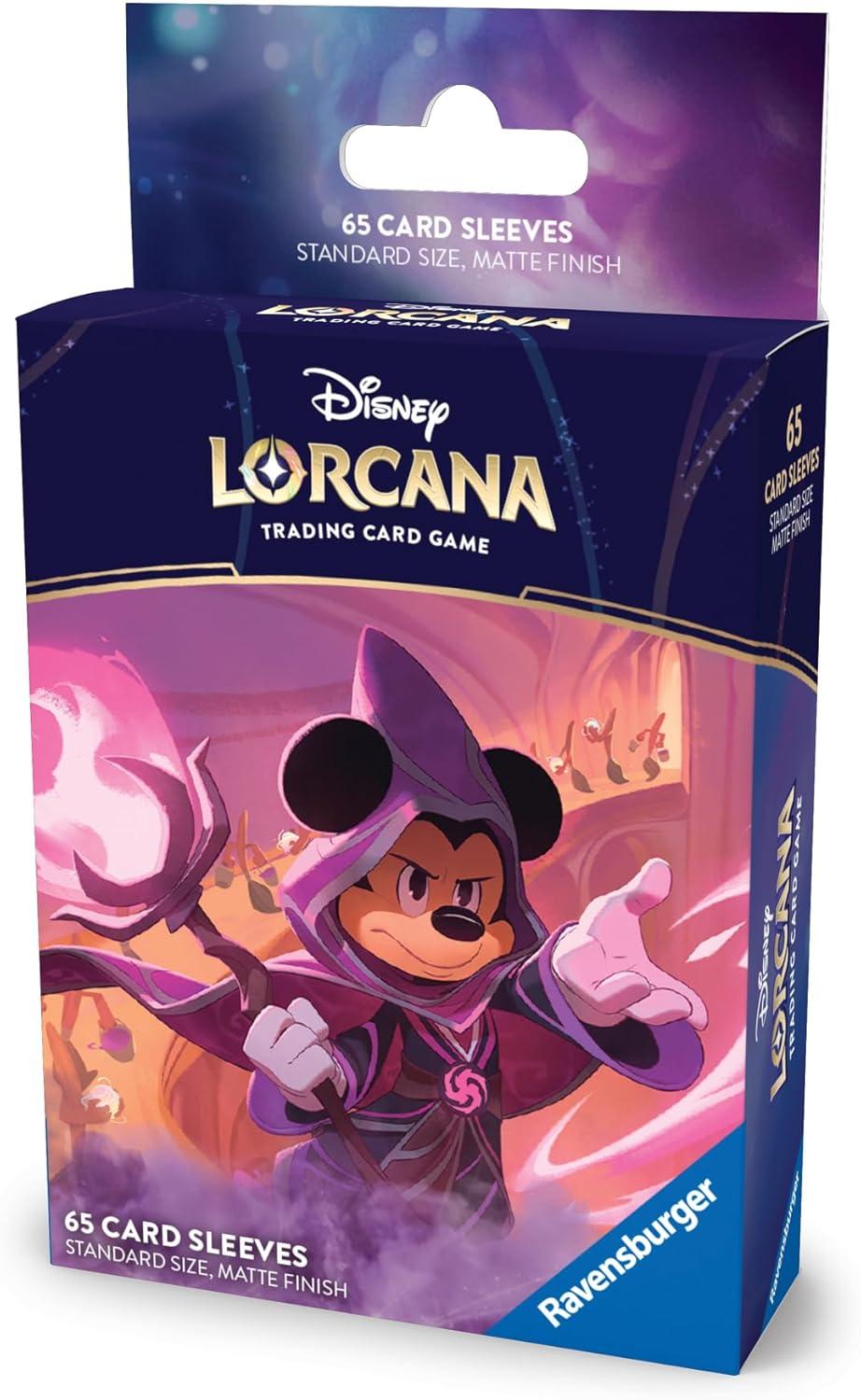 image:imageRavensburger Disney Lorcana TCG Card Sleeves Featuring Mickey Mouse Wayward Sorcerer 65 Protective Sleeves for TCG Decks Ages 8