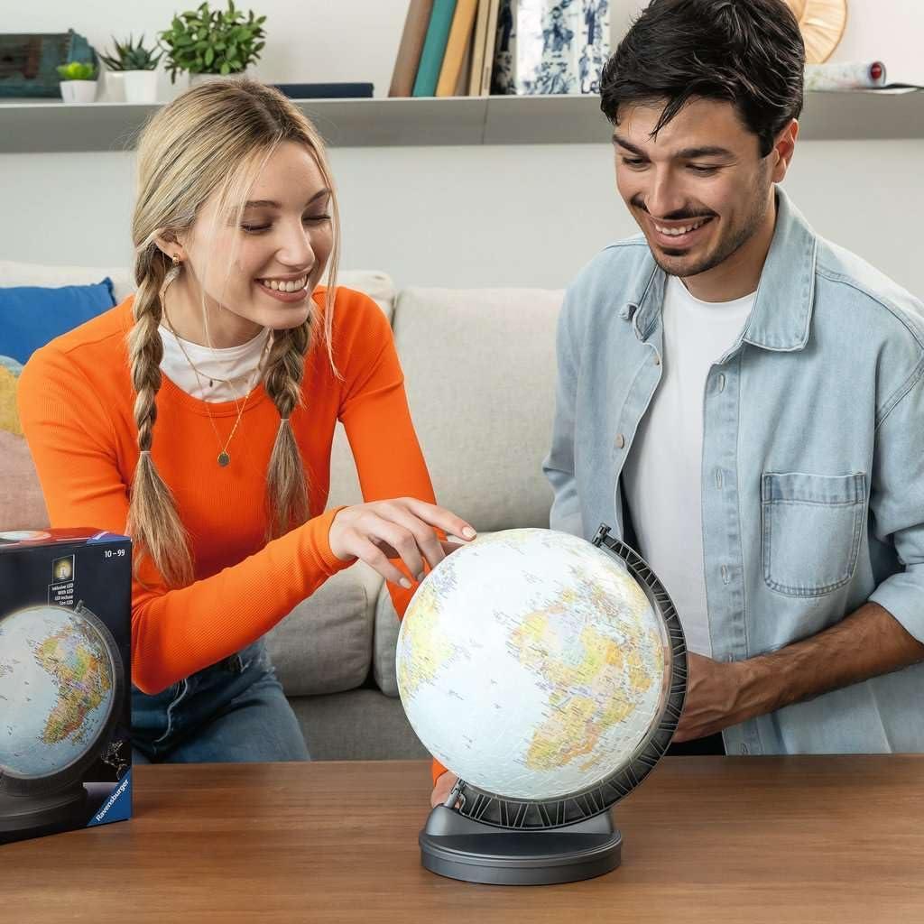 image:imageRavensburger PuzzleBall Globe with Light 540 Piece 3D Jigsaw Puzzle for Kids 11549 Easy Click Technology Means Pieces Fit Together Perfectly