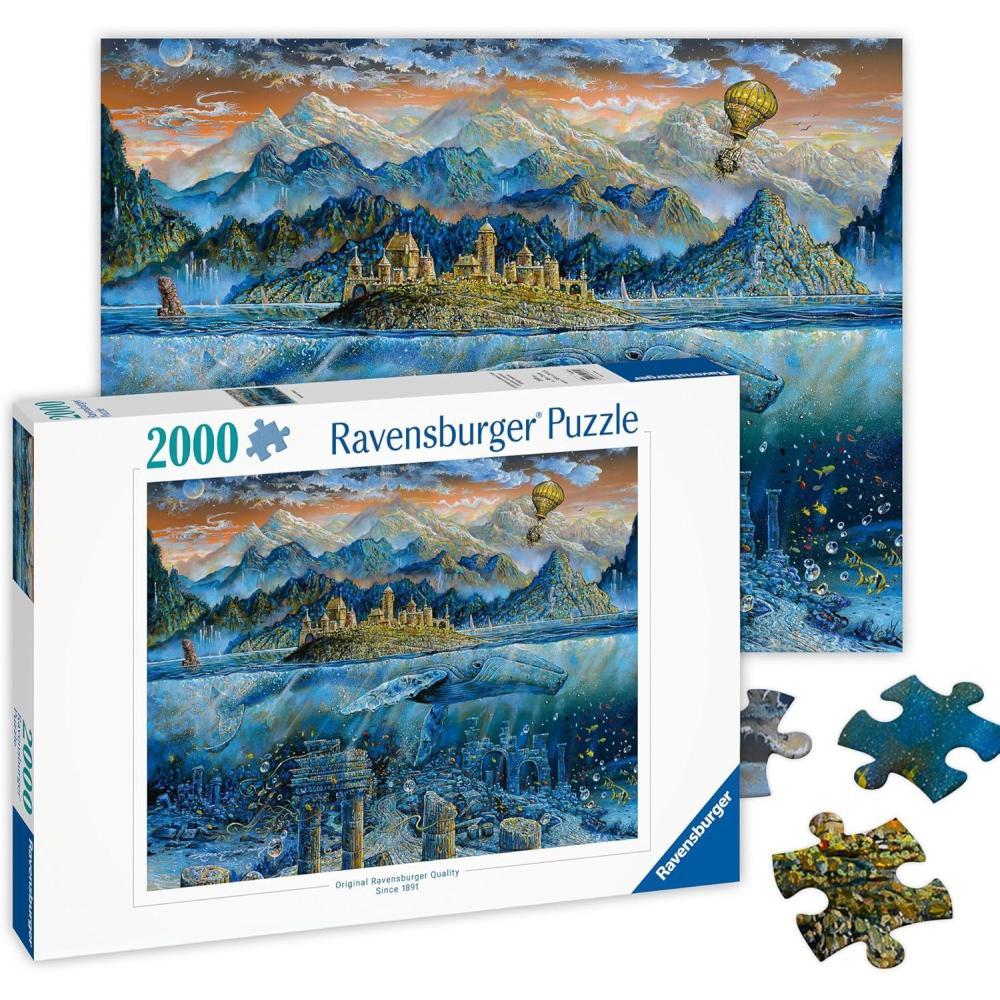image:imageRavensburger Wisdom Whale 2000 Piece Jigsaw Puzzle Stunning Undersea World Beautifully Illustrated Whales and Underwater Treasures Premium Quality Ideal Gift Puzzles for Adults
