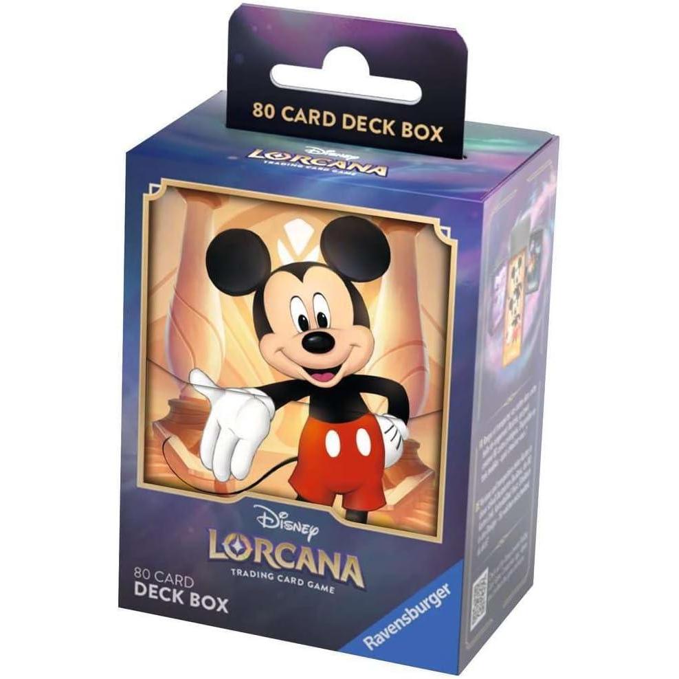 image:imageRavensburger Disney Lorcana TCG Deck Box featuring Mickey Mouse True Friend by Dave Beauchene Securely Stores 80 Sleeved Cards Durable amp Portable Organizer for TCG Players Ages 8