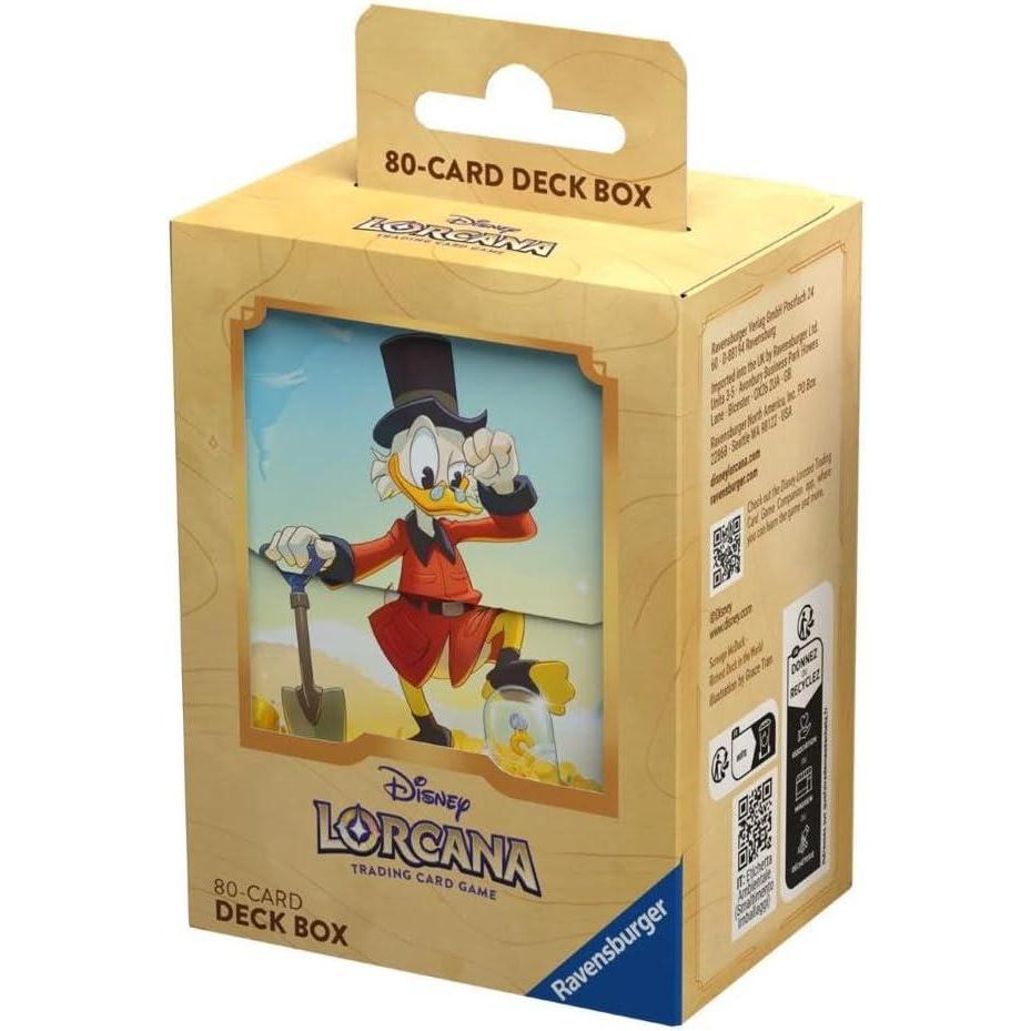 image:imageRavensburger Disney Lorcana TCG Deck Box featuring Scrooge McDuck Richest Duck in the World by Grace Tran Securely Stores 80 Sleeved Cards Durable amp Portable Organizer for TCG Players Ages 8