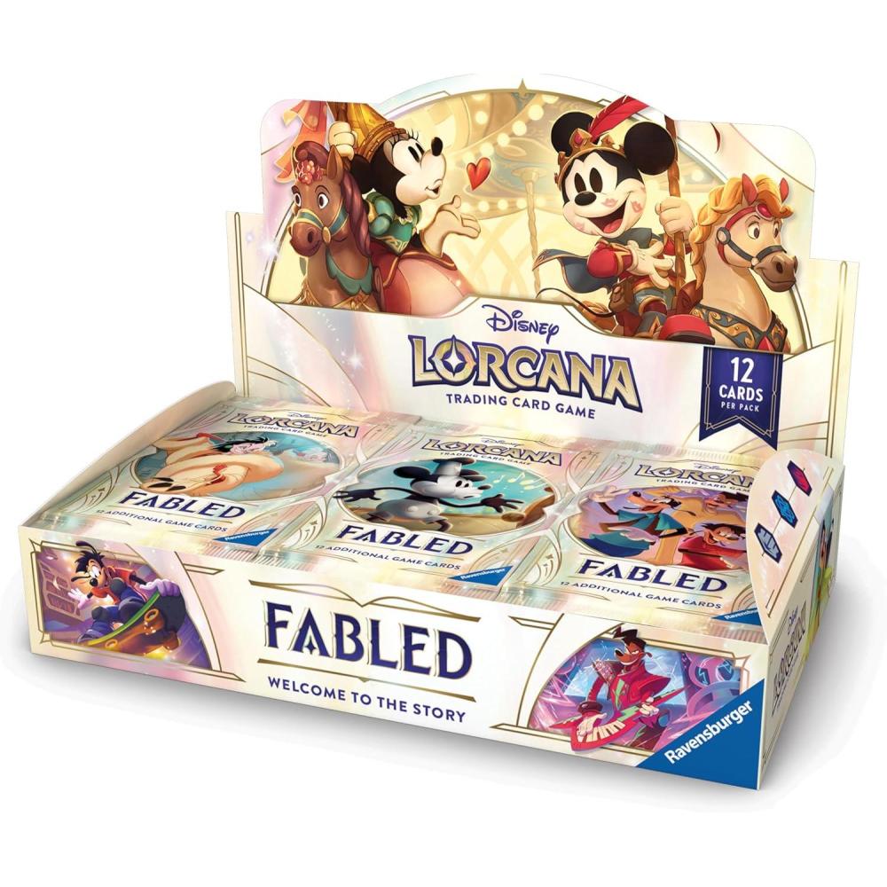 image:imageRavensburger Disney Lorcana TCG Fabled Booster Pack Display 24 Packs with 12 Trading Cards Each Ideal for Collectors amp Disney Fans Suitable for Ages 8