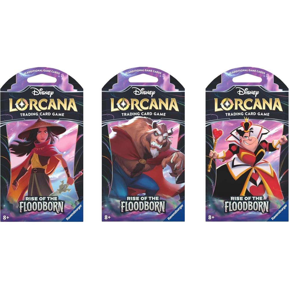 image:imageRavensburger Disney Lorcana TCG Rise of The Floodborn Assorted Single Booster Pack 12 Cards Collectible Cards Ideal Gift for Disney Fans Suitable for Ages 8677 x 362in