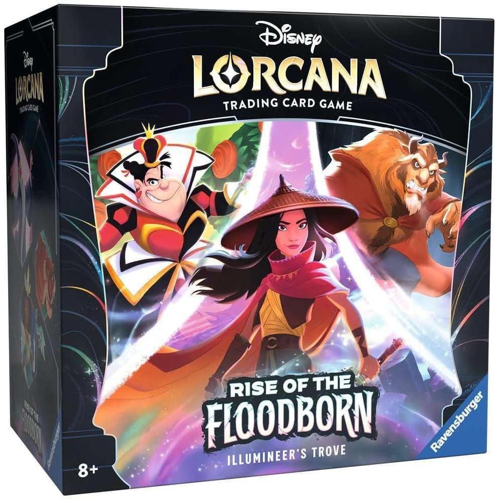 image:imageRavensburger Disney Lorcana TCG Rise of The Floodborn Trove Secure Card Storage Includes Booster Packs amp Comprehensive Guide Original Disney Artwork Ages 8