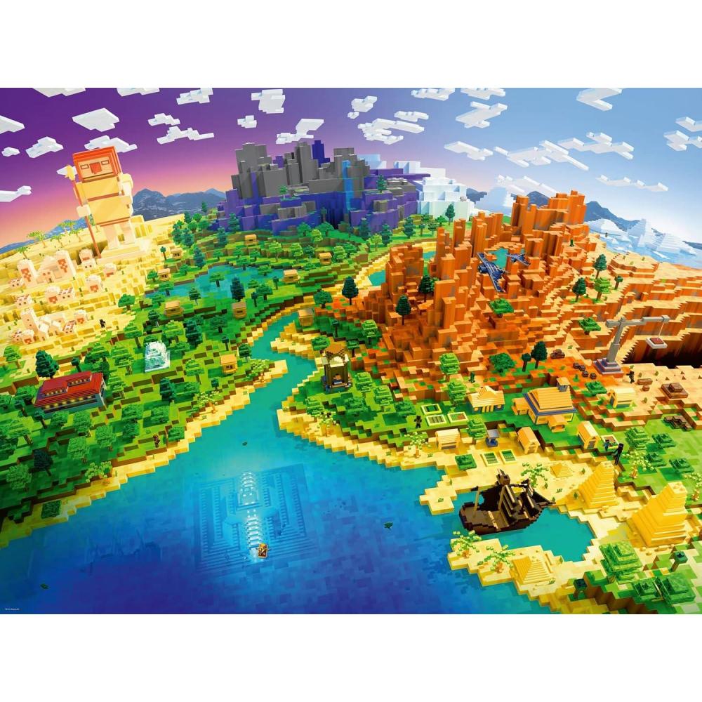 image:imageRavensburger World of Minecraft 1500 Piece Jigsaw Puzzle for Adults  17189  Every Piece is Unique Softclick Technology Means Pieces Fit Together PerfectlyOriginal Packaging