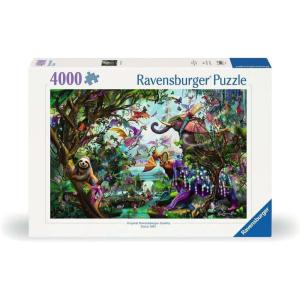 Ravensburger – Tropical Dragons – 4000 Piece Jigsaw Puzzle – Quirky, Mythical Dragon Antics in Stunning, Vibrant Detail – Frameable – Premium Quality – Puzzles for Adults