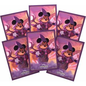 Ravensburger Disney Lorcana TCG Card Sleeves Featuring Mickey Mouse – Wayward Sorcerer | 65 Protective Sleeves for TCG Decks | Ages 8+