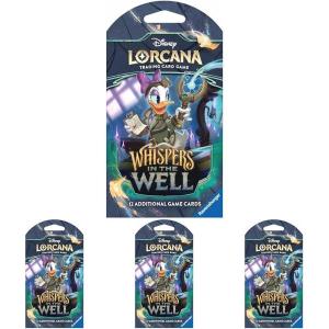 Ravensburger Disney Lorcana TCG: Whispers in The Well Assorted Single Booster Pack (12 Cards) – Collectible Trading Cards – Ideal for Disney Fans & TCG Players – Ages 8+(Small (Pack of 4))