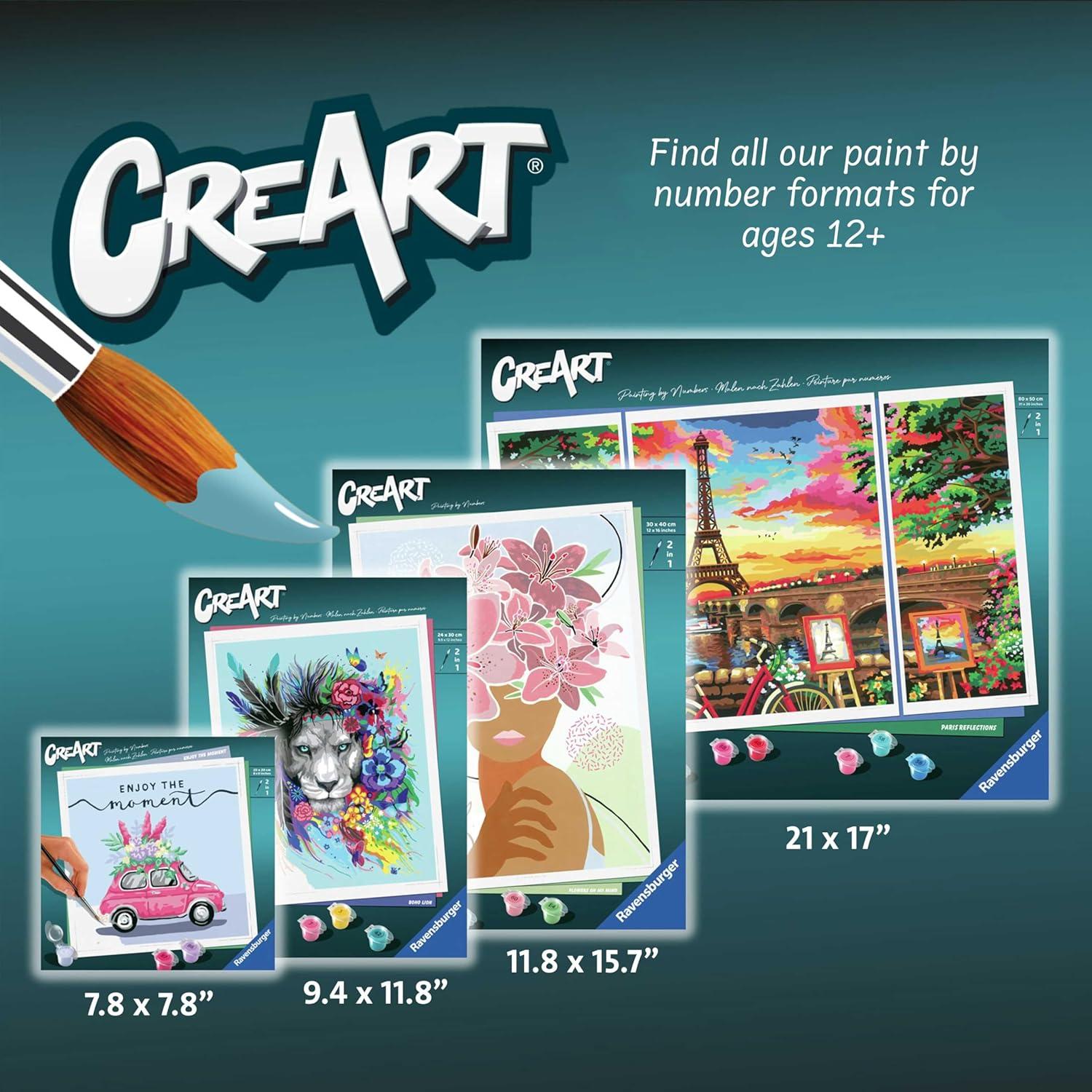 image:imageRavensburger CreArt Paris Reflections Paint by Numbers Kit for Adults 20134 Painting Arts and Crafts for Ages 14 and UpNEW Version