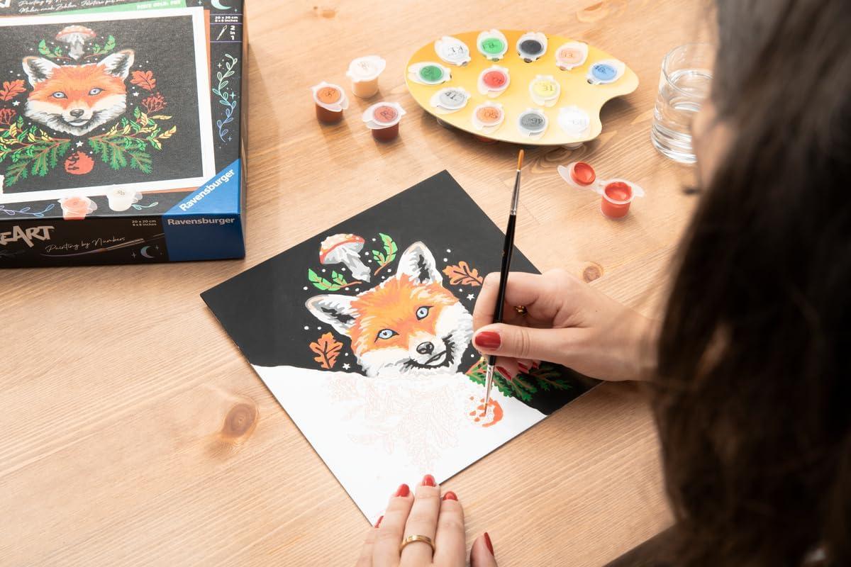 image:imageRavensburger CreArt Pixie Cold Fox Paint by Numbers Kit for Adults 23511 Painting Arts and Crafts for Ages 12 and Up