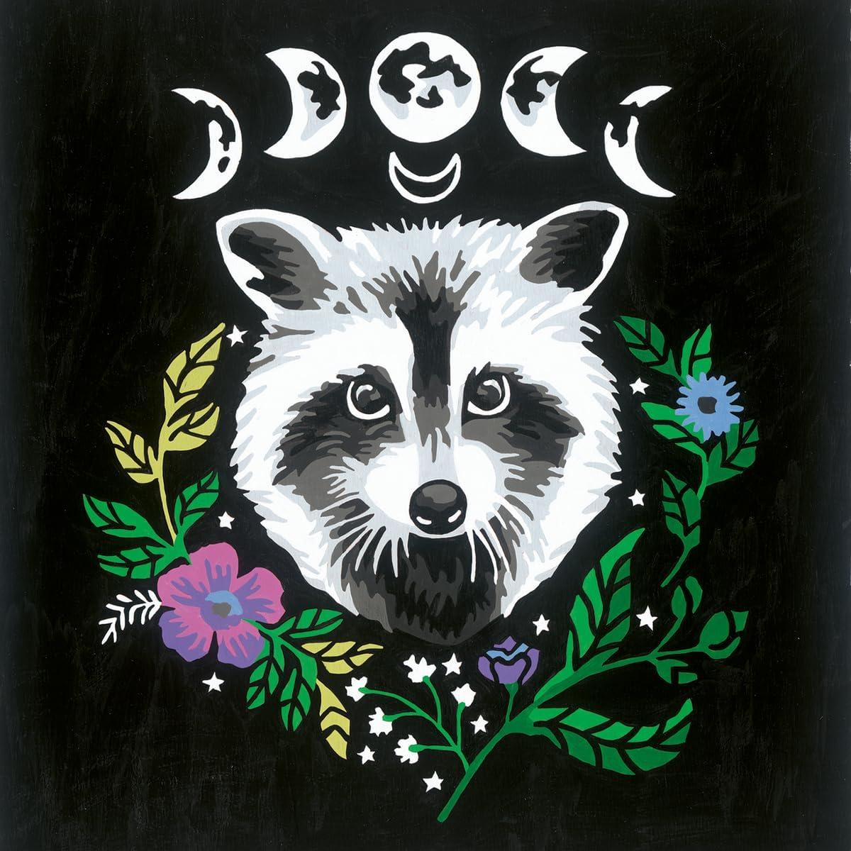 image:imageRavensburger CreArt Pixie Cold Racoon Paint by Numbers Kit for Adults 23509 Painting Arts and Crafts for Ages 12 and Up