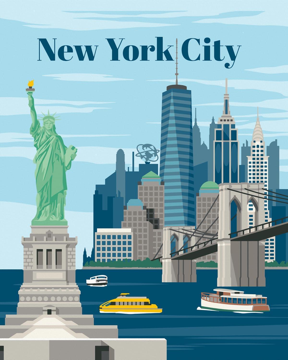 image:imageRavensburger Relax CreArt New York City Paint by Numbers Kit Perfect DIY Art Gift for Adults Stress Relief and Creative Hobby
