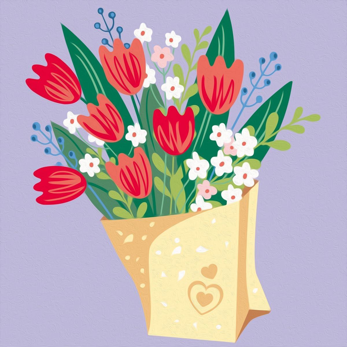 image:imageRavensburger Relax CreArt Tulip Bouquet Paint by Numbers Kit Perfect DIY Art Gift for Adults Stress Relief and Creative Hobby