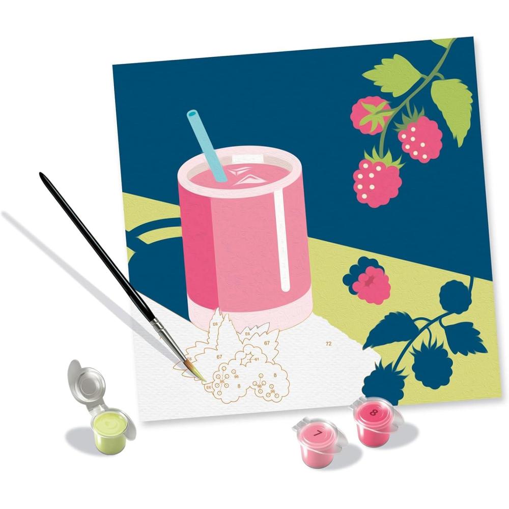 image:imageRavensburger Creart Raspberry Mocktail Paint by Numbers Kit for Adults