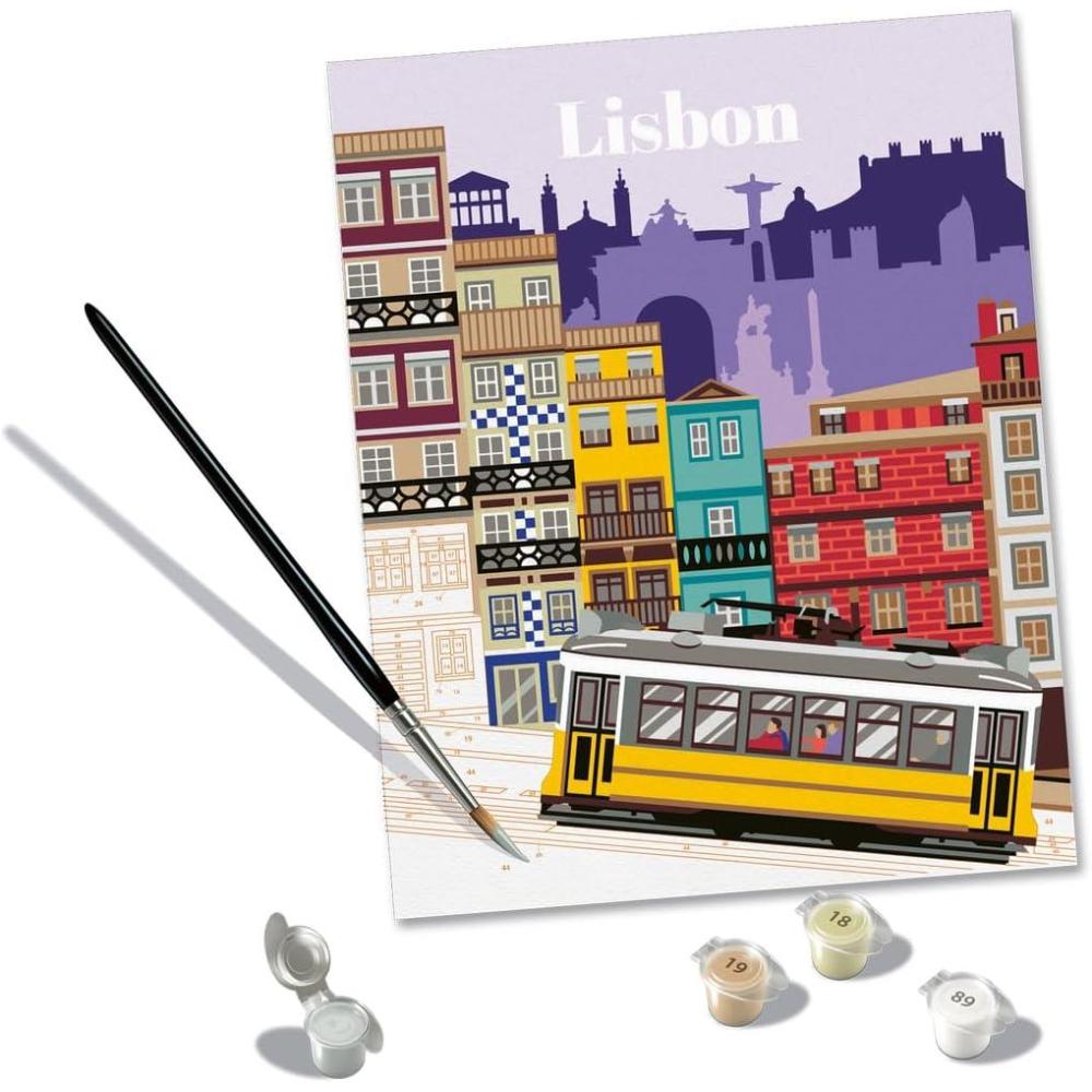 image:imageRavensburger Relax CreArt Lisbon Paint by Numbers Kit Perfect DIY Art Gift for Adults Stress Relief and Creative Hobby