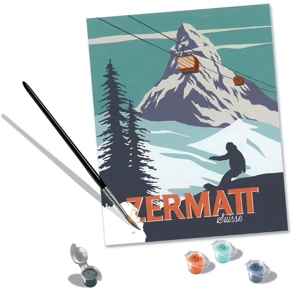 image:imageRavensburger Zermatt Paint by Numbers Kit for Adults 23500 Painting Arts and Crafts for Ages 12 and Up