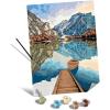 Ravensburger Relax CreArt Lake Views Canvas Paint by Numbers Kit | Perfect DIY Art Gift for Adults, Stress Relief, and Creative Hobby