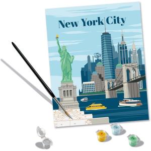 Ravensburger Relax CreArt New York City Paint by Numbers Kit | Perfect DIY Art Gift for Adults, Stress Relief, and Creative Hobby