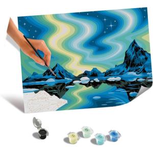 Ravensburger Relax CreArt Northern Lights Canvas Paint by Numbers Kit | Perfect DIY Art Gift for Adults, Stress Relief, and Creative Hobby