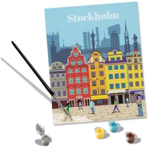 Ravensburger Relax CreArt Stockholm Paint by Numbers Kit | Perfect DIY Art Gift for Adults, Stress Relief, and Creative Hobby